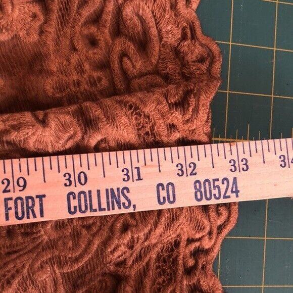 Soft Surroundings Women's Tawny Brown Crinkle Silk Tunic Top M embroider 2 pc - Picture 5 of 8